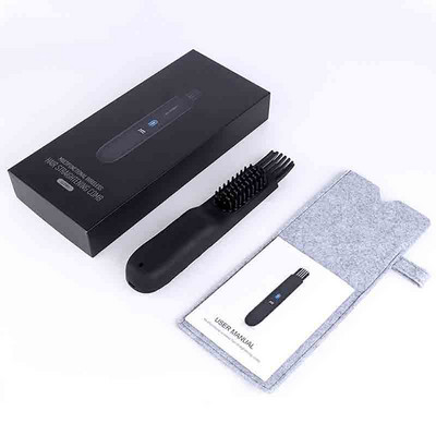 Belaidės barzdos tiesinimo šukos vyrams Hot Comb Greitos elektrinės šildomos barzdos šepetys Styler nešiojamas šukų tiesintuvas