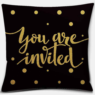 Față de pernă cu imprimare geometrică neagră Decorație pentru casă Husă de pernă pentru canapea auto