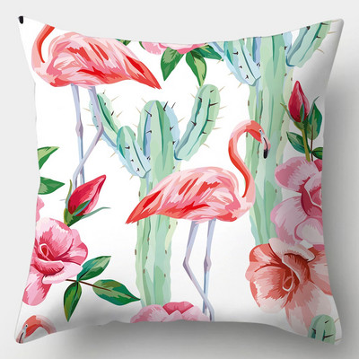 Tropical Flamingo párnahuzat 45cmX45cm négyzet alakú kanapé párnahuzat Creative Flamingo párnahuzat