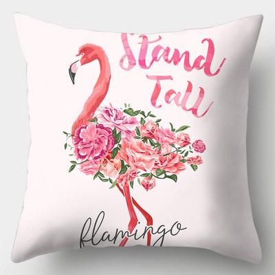 Tropical Flamingo párnahuzat 45cmX45cm négyzet alakú kanapé párnahuzat Creative Flamingo párnahuzat