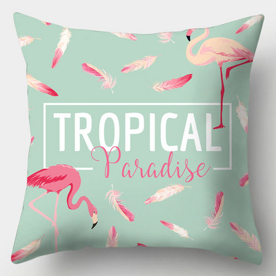 Tropical Flamingo párnahuzat 45cmX45cm négyzet alakú kanapé párnahuzat Creative Flamingo párnahuzat