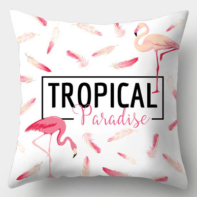 Tropical Flamingo párnahuzat 45cmX45cm négyzet alakú kanapé párnahuzat Creative Flamingo párnahuzat