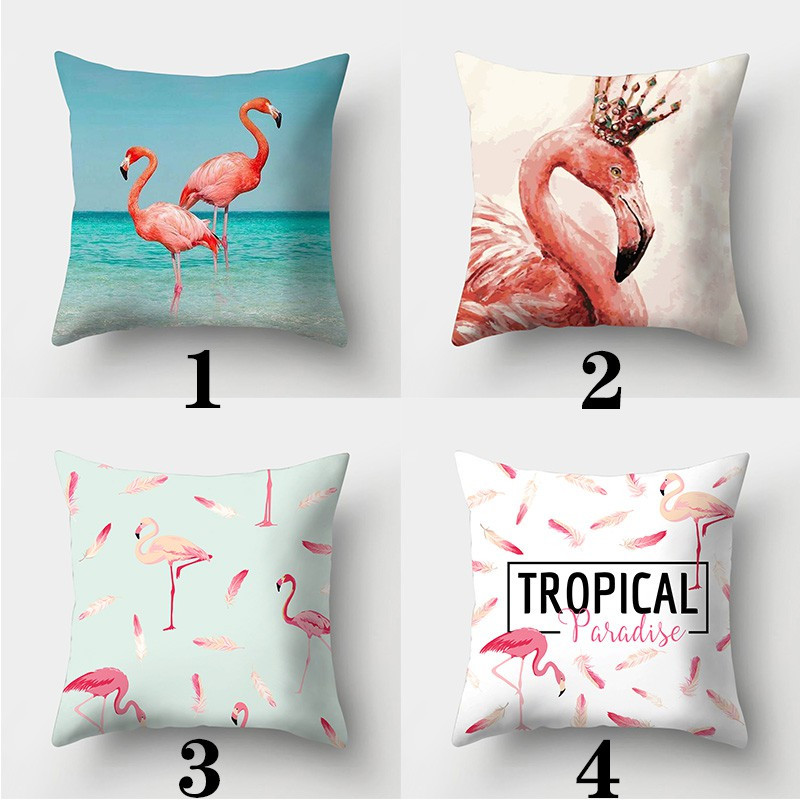 Tropical Flamingo párnahuzat 45cmX45cm négyzet alakú kanapé párnahuzat Creative Flamingo párnahuzat