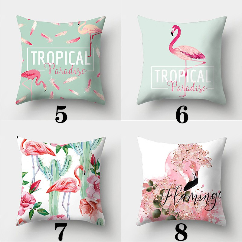 Tropical Flamingo párnahuzat 45cmX45cm négyzet alakú kanapé párnahuzat Creative Flamingo párnahuzat
