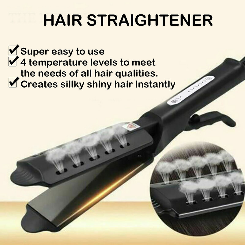 Négy fokozatban állítható hőmérsékletű kerámia gőz hajcsavaró hajegyenesítő kefe Home Laposvas hajvasaló Hot Comb Hair Tools