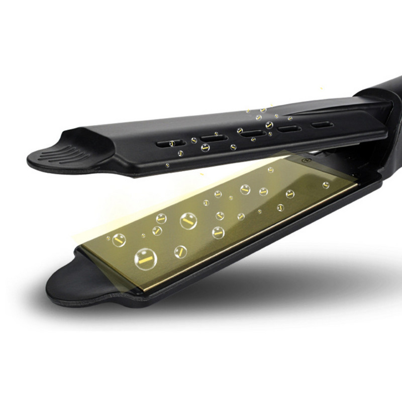 Négy fokozatban állítható hőmérsékletű kerámia gőz hajcsavaró hajegyenesítő kefe Home Laposvas hajvasaló Hot Comb Hair Tools