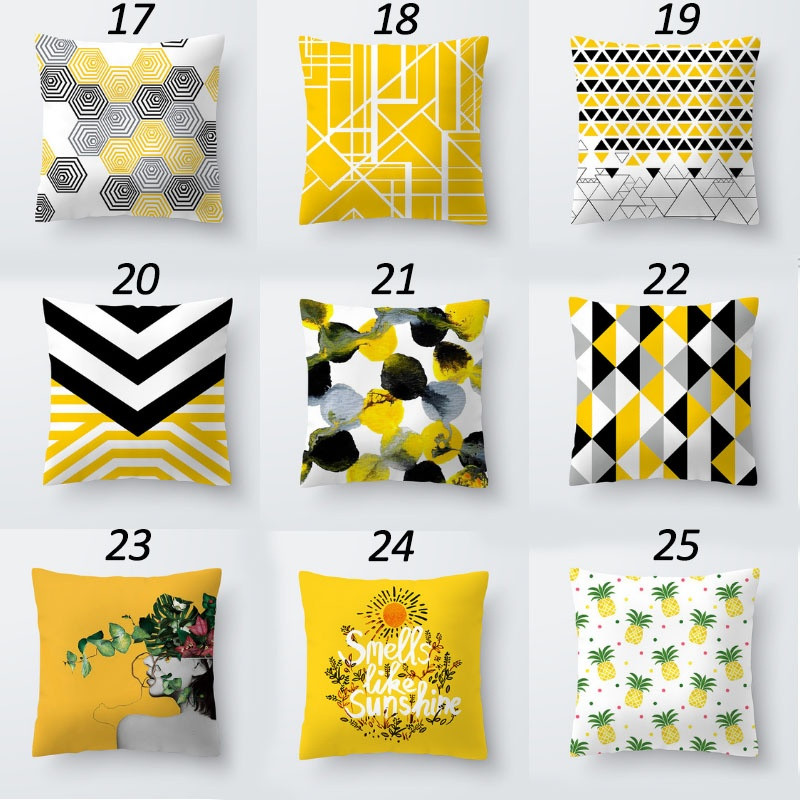 Žuta jastučnica 45*45cm Jastučnica Geometrijska mramorna poliesterska jastučnica Dekoracija doma