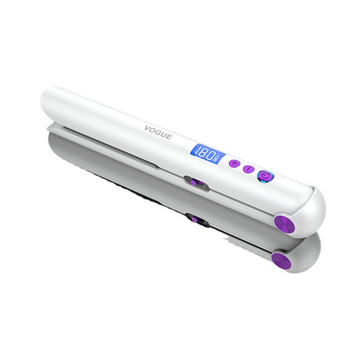 Επαγγελματικό ασύρματο ισιωτικό μαλλιών Mini Flat Iron Φορητό USB Ασύρματο σίδερο μαλλιών με οθόνη LCD Έξυπνο θερμοστατικό