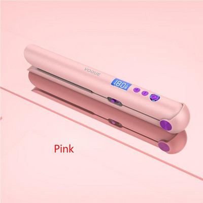 Profesionalno bežično glačalo za kosu, mini glačalo, prijenosno USB bežično peglo za kosu s LCD zaslonom, inteligentnim termostatom