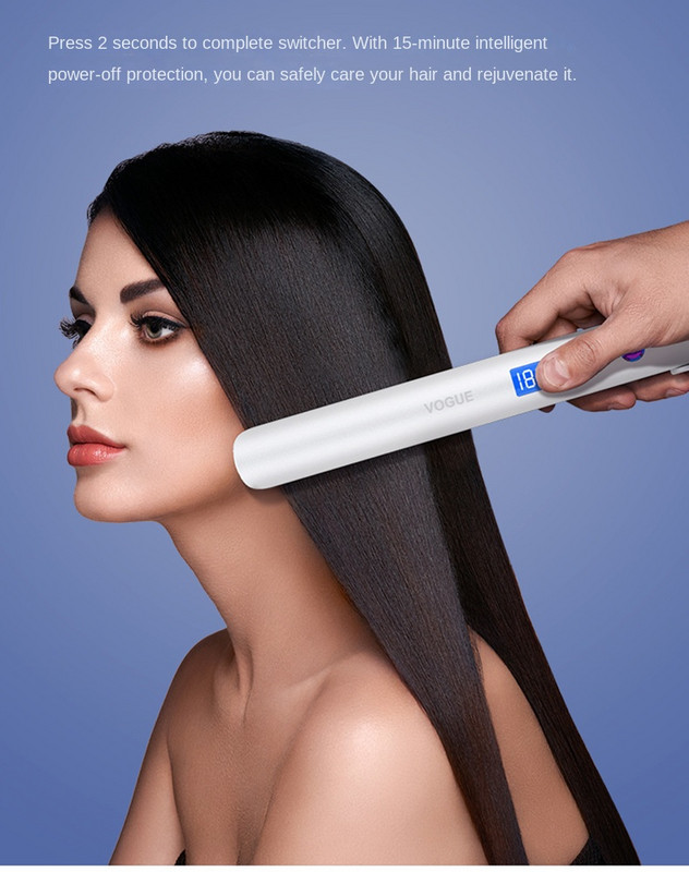 Profesionalno bežično glačalo za kosu, mini glačalo, prijenosno USB bežično peglo za kosu s LCD zaslonom, inteligentnim termostatom