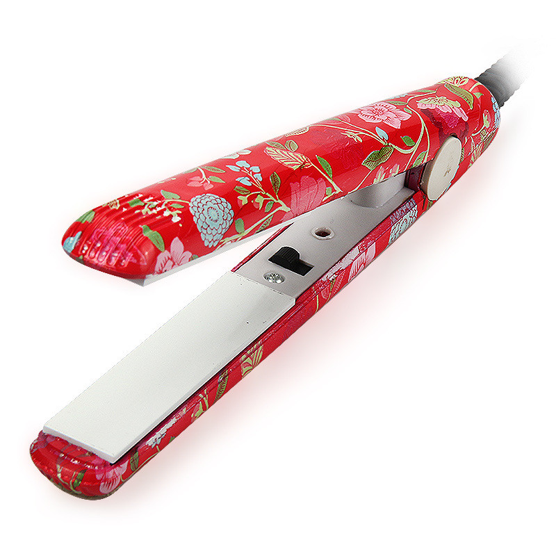 Fier de călcat electronic profesional Mini fier plat de călcat portabil din ceramică Fier de călcat pentru coafură Instrumente de styling