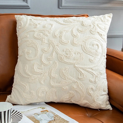 Nordic Style otthoni párnahuzat domború kötéllel hímzett párnahuzat dekoratív négyzet alakú háttámla párnahuzat funda almohada 50*50cm