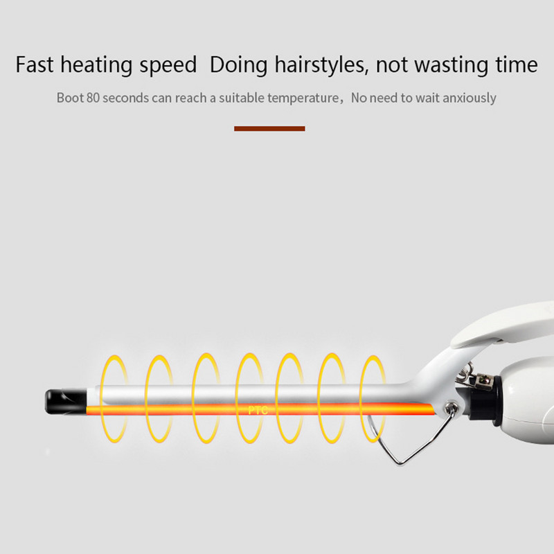 Profesionalus 9 19mm garbanojimo lygintuvas plaukams šlapias sausas keraminis garbanojimo lazdelės volelis grožio salonas plaukų suktukai lazdas EU JK kištukas