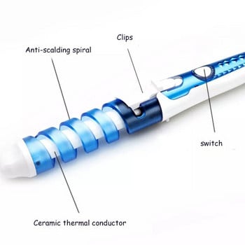 Професионални вълнообразни инструменти за оформяне на коса Керамична спирала за коса Салон Инструменти за оформяне на коса Магическа спирала за коса