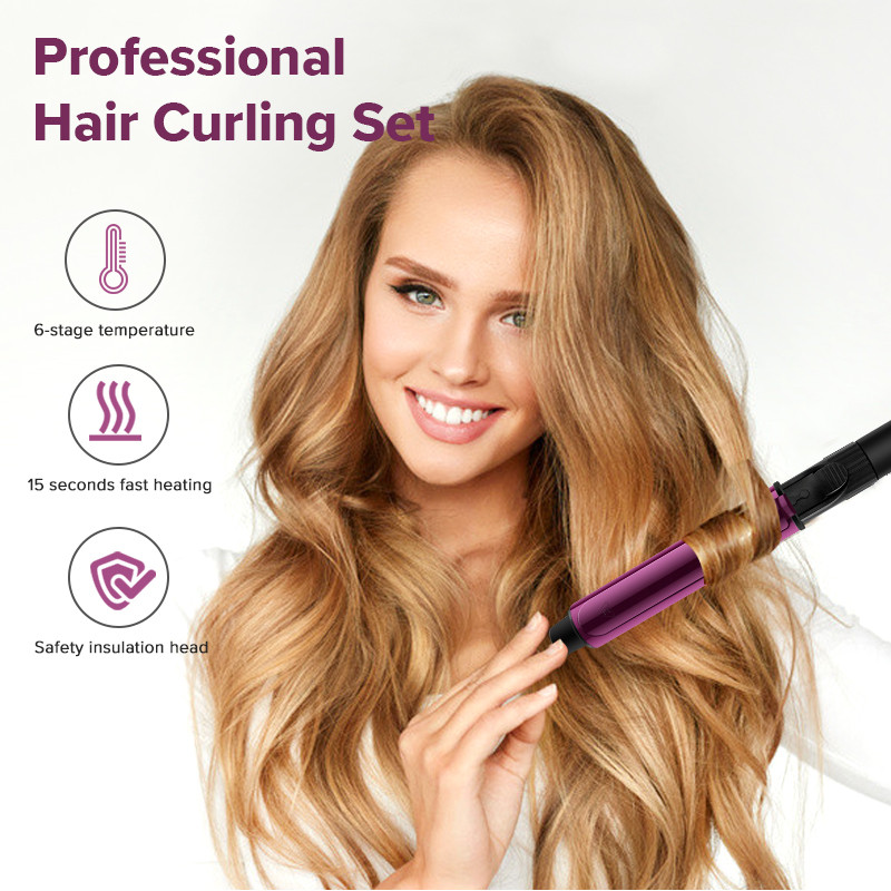 Ubeator hajcsavaró Beállítás Professzionális Hajsütővasok Pálca Wavers Beauty Styling Tools Több specifikáció lila