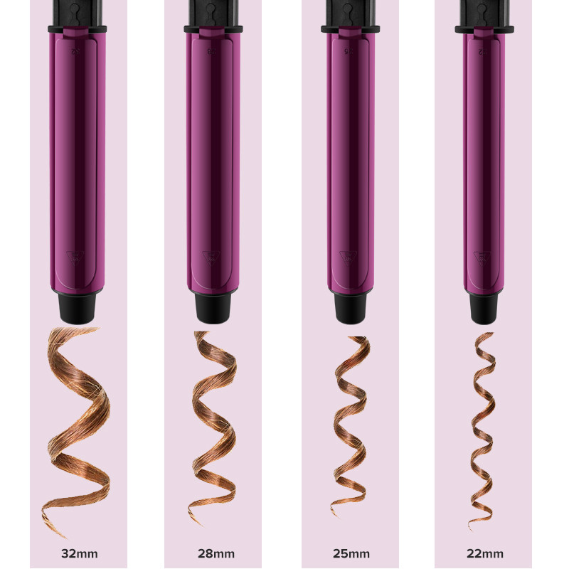 Ubeator hajcsavaró Beállítás Professzionális Hajsütővasok Pálca Wavers Beauty Styling Tools Több specifikáció lila