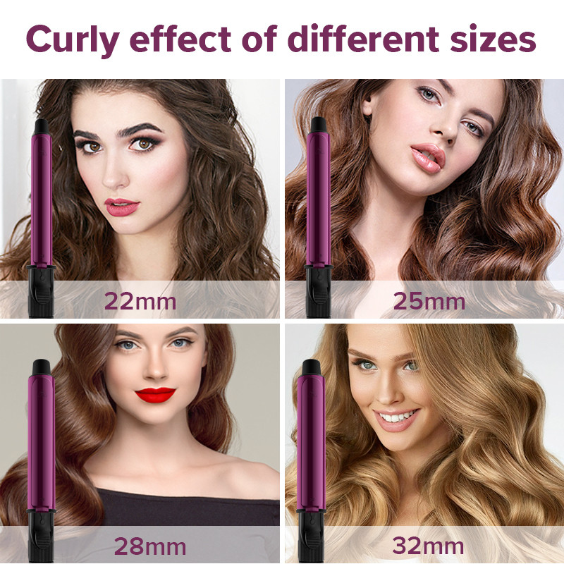 Ubeator hajcsavaró Beállítás Professzionális Hajsütővasok Pálca Wavers Beauty Styling Tools Több specifikáció lila