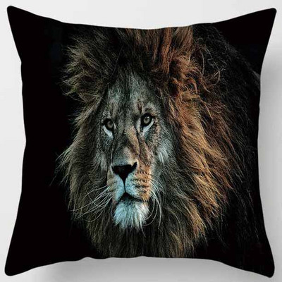 45X45CM Animals World Tiger Lion pagalvės užvalkalas Mieli namų dekoratyvinių pagalvių užvalkalai sofai svetainei