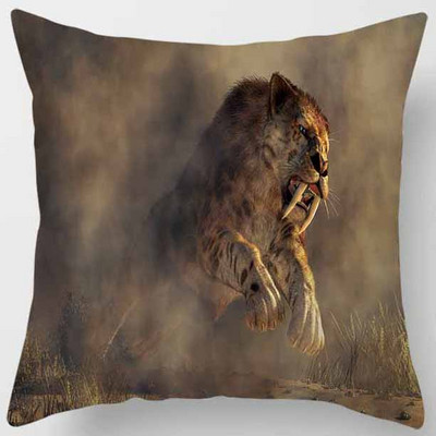 45X45CM Animals World Tiger Lion pagalvės užvalkalas Mieli namų dekoratyvinių pagalvių užvalkalai sofai svetainei