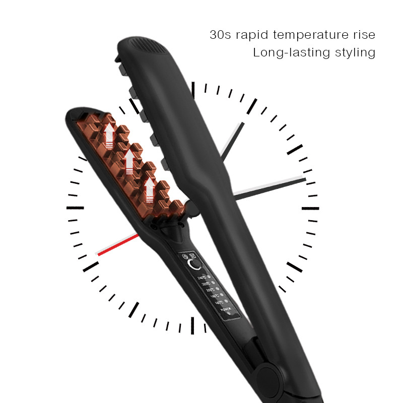 Keraminės glazūros įtvaras garbanojimo geležis Banguotos pūkuotos kukurūzų garbanos išmanios pastovios temperatūros greitas formavimas šukuosenos įrankis garbanojimo lygintuvas