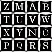 Fehér betűs párnahuzat 45x45 poliészter párnahuzat kanapé párnák dekoratív díszpárnahuzat lakberendezési párnahuzat