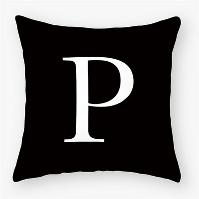 Fehér betűs párnahuzat 45x45 poliészter párnahuzat kanapé párnák dekoratív díszpárnahuzat lakberendezési párnahuzat