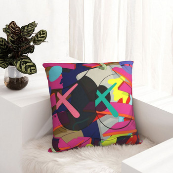 Kawes Beauty Πολύχρωμο τετράγωνο κάλυμμα μαξιλαροθήκης Χαριτωμένο φερμουάρ για το σπίτι Διακοσμητική πολυεστερική θήκη μαξιλαριού για κρεβάτι Nordic