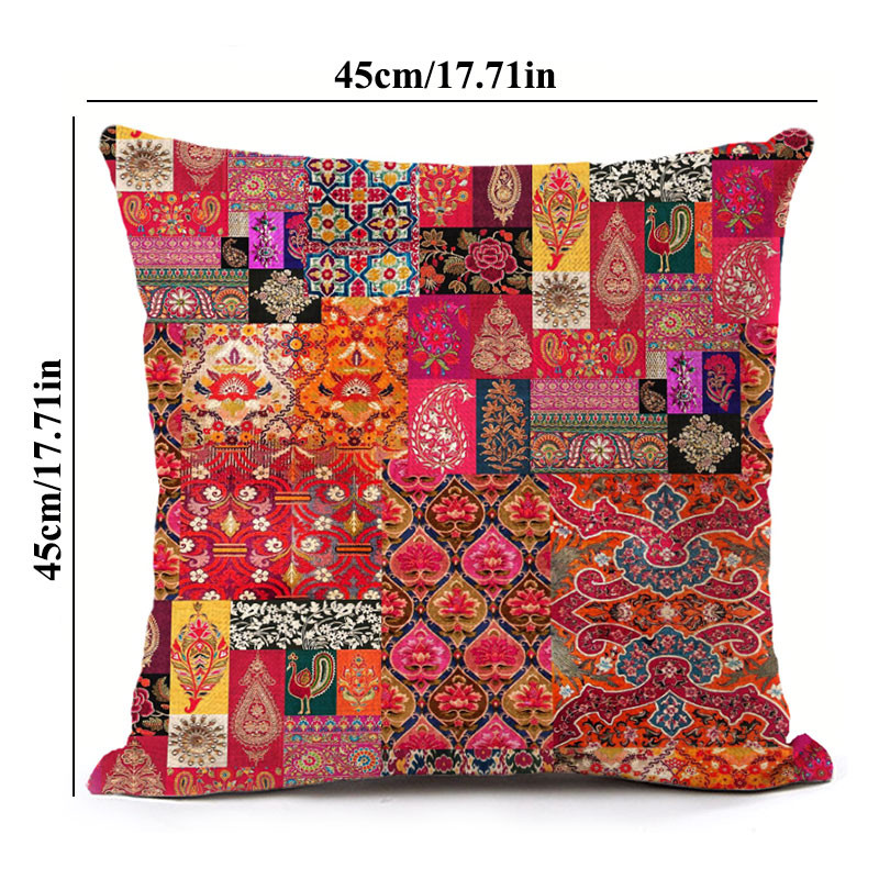 Boheemlas stiilis diivanipadja kate Etniline nimmeosa padjapüür Elutoa tool vöökoht padjapüür Kodu dekoratiivne 45x45cm