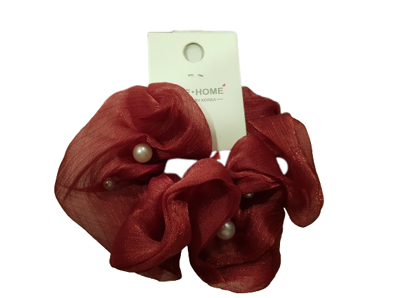 Ластик Ahelos, За коса, Скрънчи, Тъмночервено