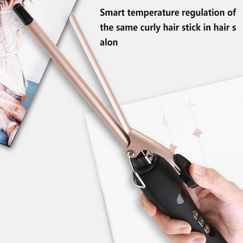 Ηλεκτρικό σίδερο για μπούκλες Επαγγελματικό μπούκλα κομμωτηρίου για κορίτσια EU Plug Θέρμανση Hair Waver Roller Γυναικεία Εργαλεία χτενίσματος 9mm