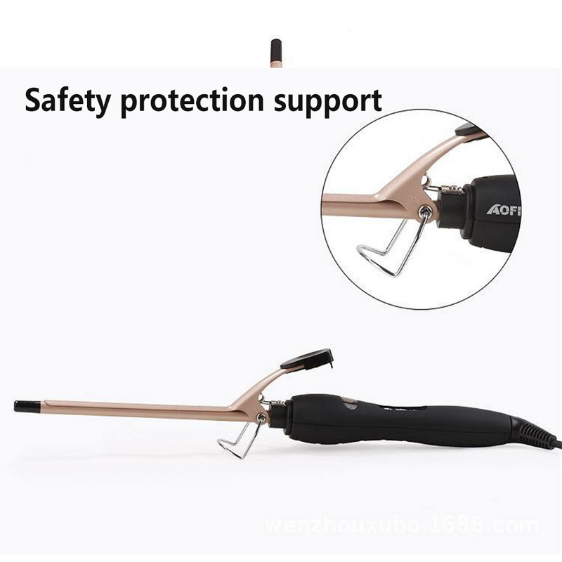 Elektrinis garbanojimo lygintuvas Profesionalus mergaičių kirpyklų suktukas EU Plug Šildomas plaukų bangavimas volelis Moteriški šukuosenų formavimo įrankiai 9 mm