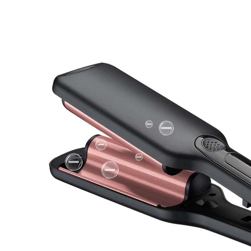 Fier de ondulare cu temperatură LCD Perm Atela pentru ondulator de păr profesional Fier de călcat de păr din ceramică Baghetă ondulată Fier de sertizare Instrumente de styling