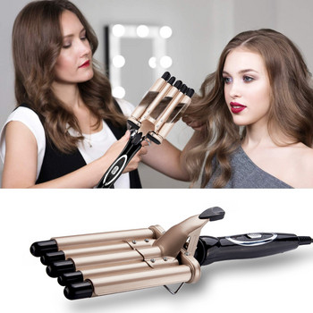 Επαγγελματικό ηλεκτρικό σίδερο για μπούκλες 5 βαρελιών Κεραμικό Hair Waver Εργαλεία Styling Hair Styler Γρήγορη θέρμανση για όλους τους τύπους