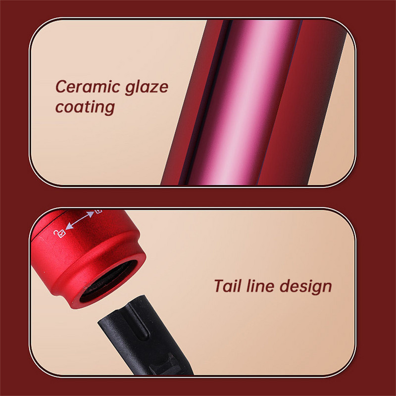 Mini garbanojimo geležis trumpiems plaukams Keraminis mažų plaukų suktukų lygintuvas kelionėms Dvigubos įtampos garbanojimo lazdelė, skirta kelionėms visame pasaulyje