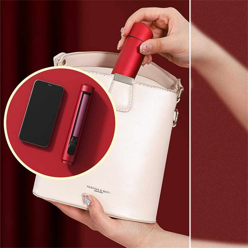 Mini garbanojimo geležis trumpiems plaukams Keraminis mažų plaukų suktukų lygintuvas kelionėms Dvigubos įtampos garbanojimo lazdelė, skirta kelionėms visame pasaulyje