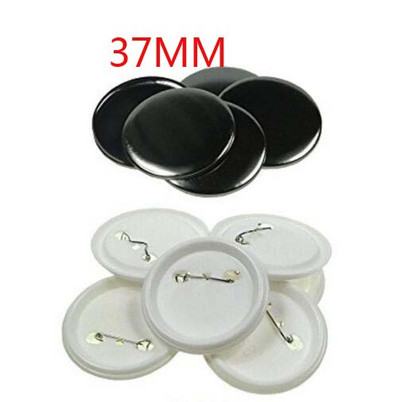 100 gab./komplektā Plastmasas tukša emblēmas piespraudes pogas daļas Materiāli apģērbam Žetona poga DIY Amatniecības materiāli 25/32/37/44/50/56/58/75MM