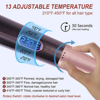 Αυτόματο σίδερο για μπούκλες ηλεκτρική θέρμανση Νάρθηκας κομμωτηρίου Ισιωτικό μαλλιών Περιστρεφόμενη λοξότμητη λοξότμητη για γυναίκες Εργαλεία Styler