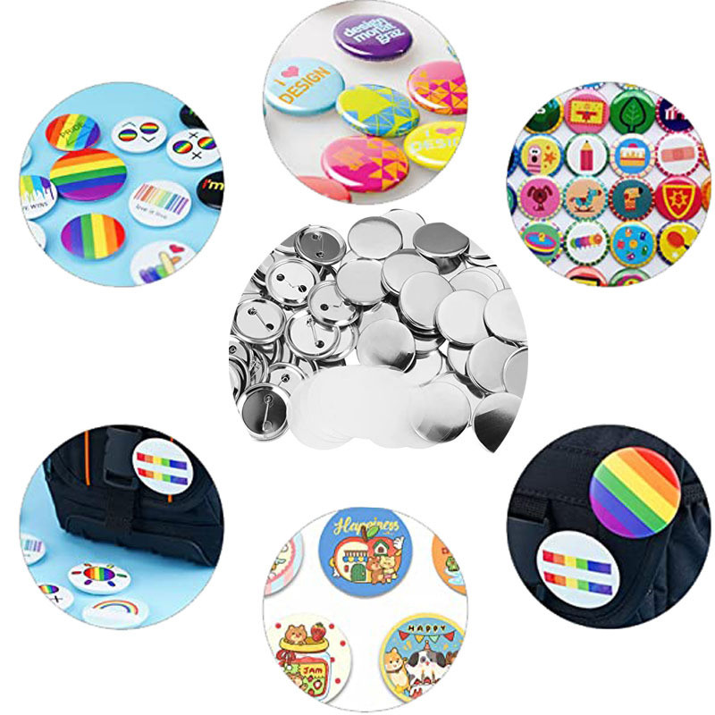 2023 NAUJI 100 Vnt. metaliniai mygtukų kaiščiai tuščių mygtukų ženkliukų dalių gamintojas значки набор 25MM/32MM/37MM/44MM/50MM/56MM/58MM/75MM