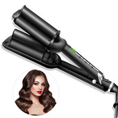 GHD Deep Wave 32MM plaukų garbanojimo lygintuvai trijų vamzdelių „Curler Pro“ plaukų garbanojimo geležis, skirta salonams ir namams Keraminė garbanojimo lazdelė