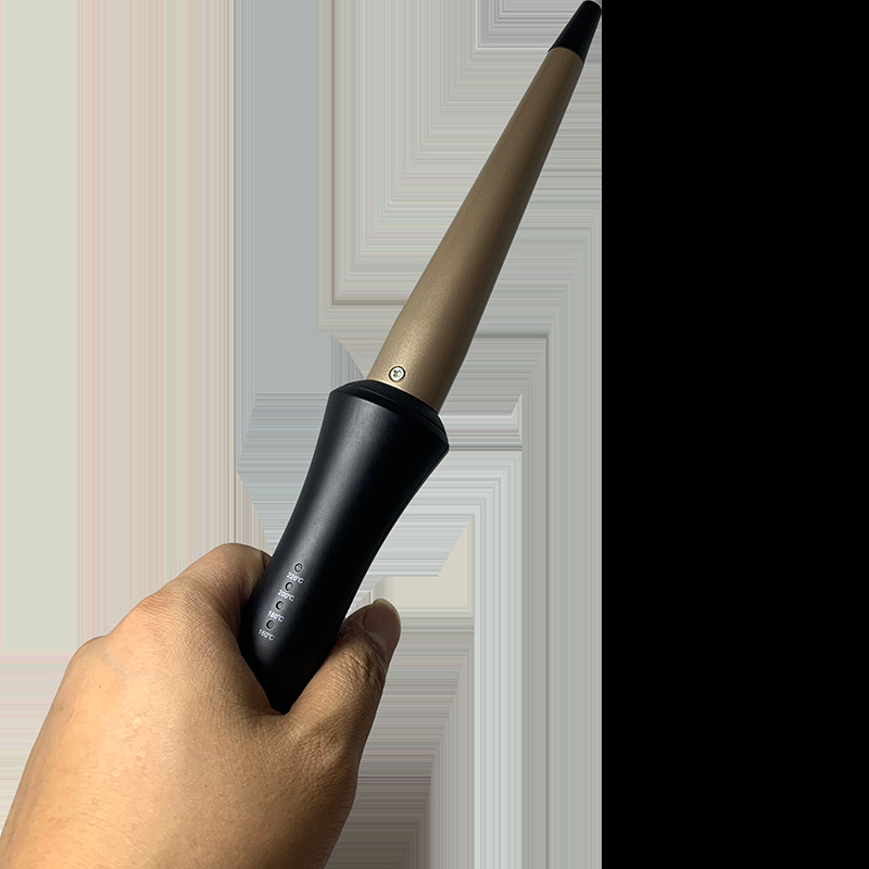 Kirpyklų suktukams kūginiai garbanojimo geležies vieno vamzdelio keramikos glazūra kriaušės gėlės kūgio elektriniai plaukai garbanoti plaukai : 110-240 - v