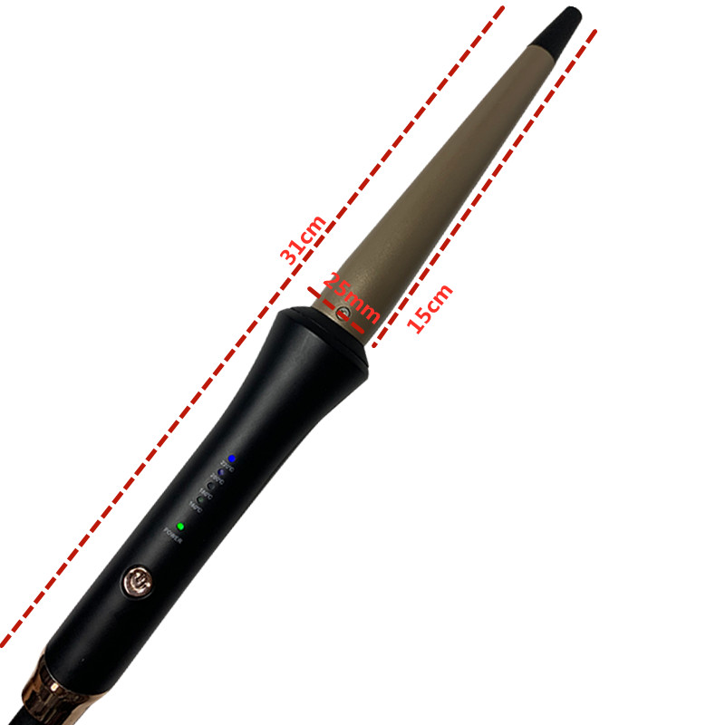 Kirpyklų suktukams kūginiai garbanojimo geležies vieno vamzdelio keramikos glazūra kriaušės gėlės kūgio elektriniai plaukai garbanoti plaukai : 110-240 - v