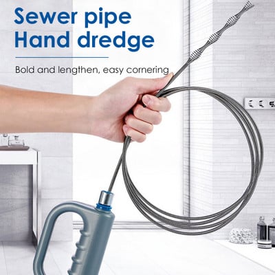 10M 5M 3M Draining Unblocker Flexible Rod Auger Snake Rod Kitchen Toilet Sewer Blocking Cleaner Pipe Clogging Dredge Tool