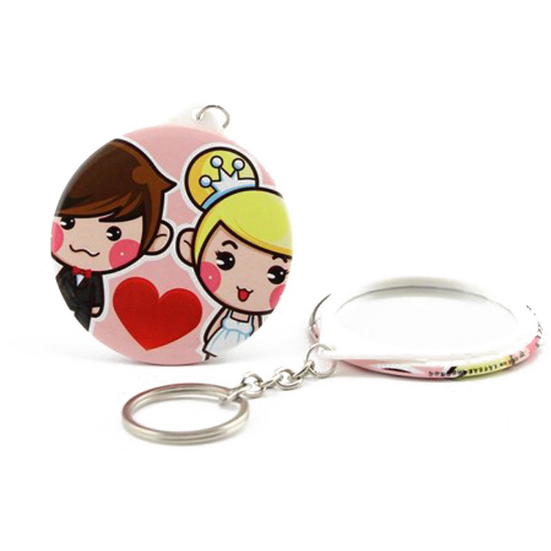 2022 m. Nauji 50 rinkinių Raktų pakabukas Veidrodis Tuščias Ženkliuko Mygtuko Smeigtukai Tuščias „Pasidaryk pats“ amatų dalių gamintojas 50 vnt. 44/58 mm