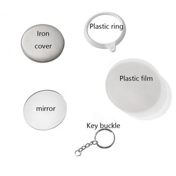 2022 νέος καθρέφτης 100 σετ 58 / 75 mm, προμήθεια κουμπιού σήματος φορητού καθρέφτη βασικά υλικά υλικών επαγγελματίας κατασκευαστής κουμπιών