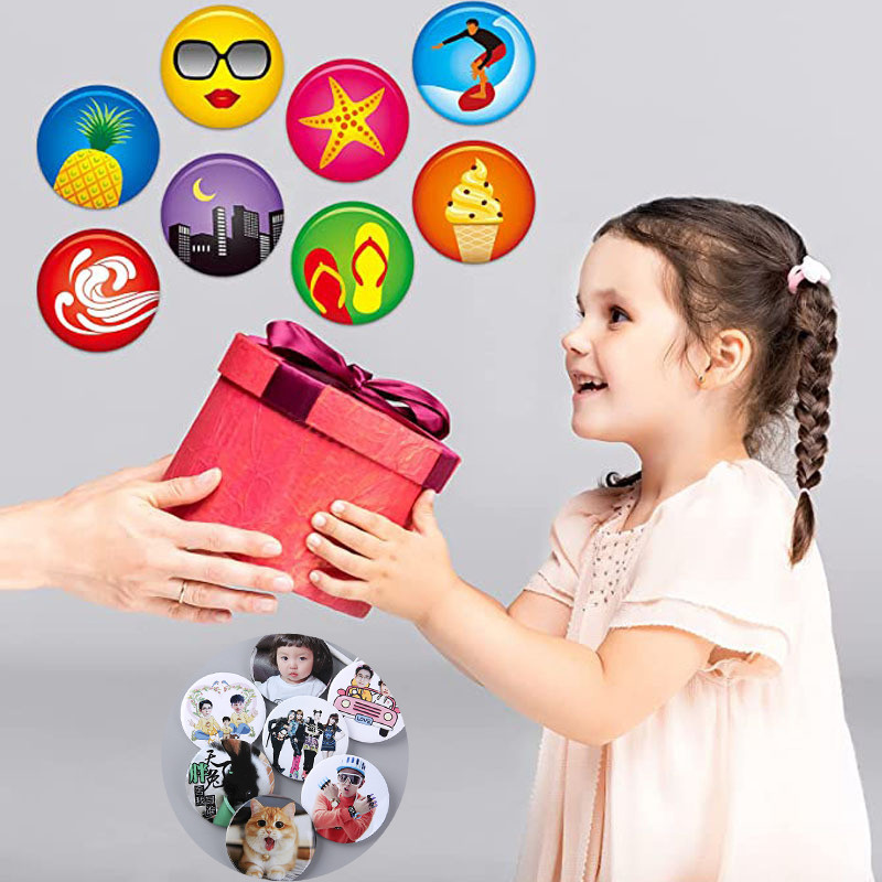 2022 m. naujas 100 rinkinių 58 / 75 mm veidrodis, nešiojamas veidrodžio ženklelio mygtukas, tiekia pagrindines dalis medžiagų, profesionalių mygtukų gamintojas