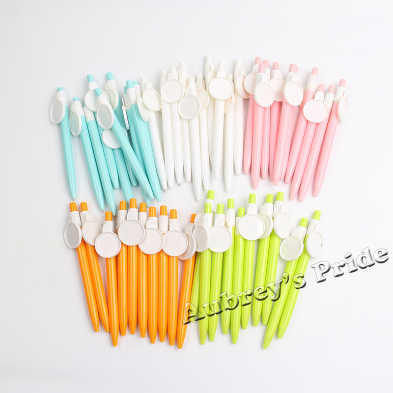 Безплатна доставка 10 бр. Химикалка БЕЗ 1" 25 мм плосък метален бутон Значка за създаване на бутони Материали за метални копчета за гърба