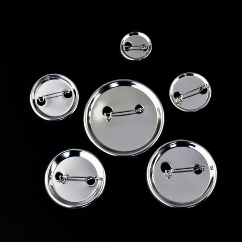 100 vnt / rinkinys 32 mm metalinis ženklelis Individualus „pasidaryk pats“ tuščias ženkliukas Priedai Nerūdijančio plieno sagės pagrindo laikiklis Sagės laikiklis