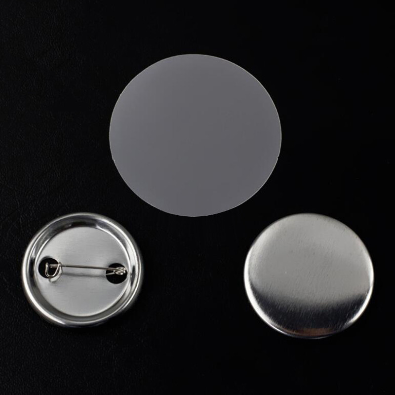 100 vnt / rinkinys 32 mm metalinis ženklelis Individualus „pasidaryk pats“ tuščias ženkliukas Priedai Nerūdijančio plieno sagės pagrindo laikiklis Sagės laikiklis