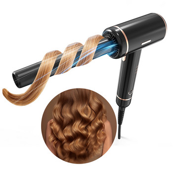 Маша за коса със студен вятър с керамичен йонен варел, интелигентна пръчка за къдрене на коса със студен въздух, професионална маша за коса