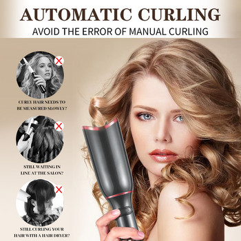 Ηλεκτρικό μπουκλάκι μαλλιών Περιστρεφόμενο σίδερο για μπούκλες Εργαλεία Αυτόματες Επαγγελματικές Μπούκλες Μοντελοποιητής Στεγνωτήρας Στιλιστής Κυματισμός για Γυναικεία Μαλλιά